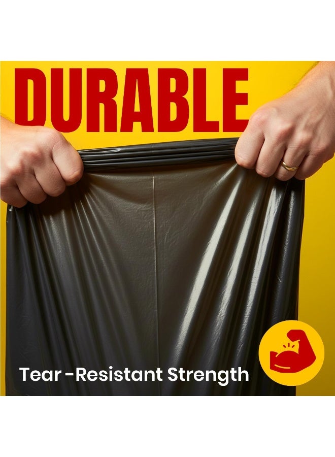Silver Pot 50 Gallon Garbage Bags, Pack of 20 Large Black Trash Bags, 75cm x 103cm, Extra Strong & Leak Proof Waste Bags for Home, Office & Outdoor Use - Image 5